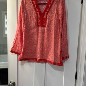 NWT Tory Burch Silk Tunic Poppy Red